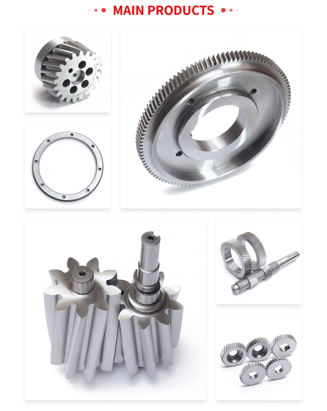 Steel Metal Reduction Starter Shaft Spline Pinion Custom Precision Machine Wheel Transmission Planetary Sun Drive Helical Gear